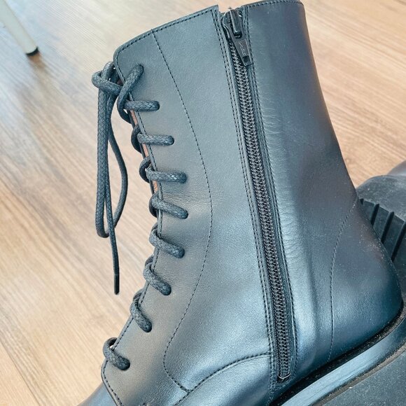 NWOT Emerson Fry Lug Sole Platform Black Boot Size 40 - Picture 8 of 12